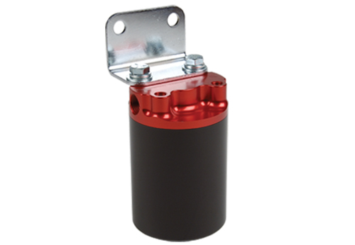 100 Micron, Red/Black Canister Fuel Filter