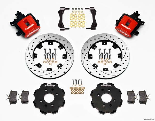 CPB Rear Kit, 11.00", Drilled, Red