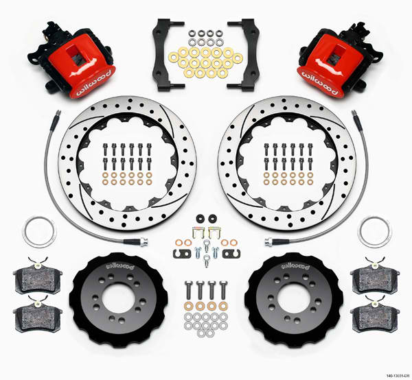 CPB Rear Kit, 12.88", Drilled, Red
