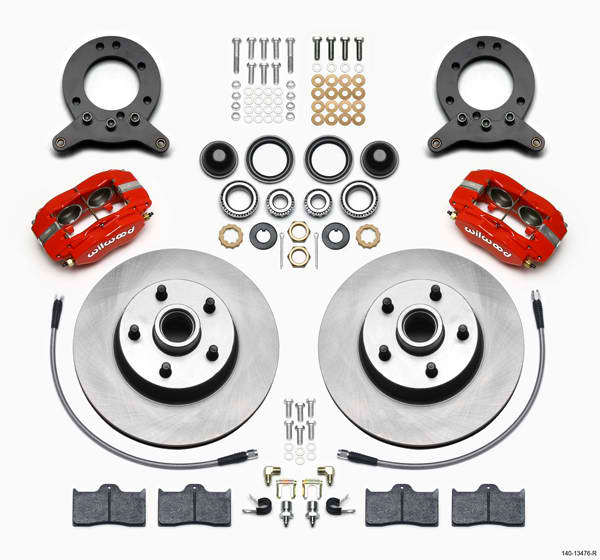 FDL-M Front Kit,11.30" 1 PC Rotor&Hub, Red