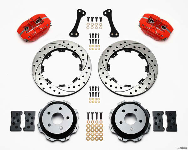 DP Rear Kit,12.19", Drilled, Red