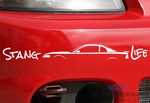 Stang Life Decal - White (99-04 All)