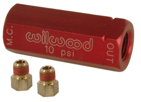 Residual Valve w/ Fittings - 10# / Red