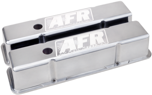 AFR BBC CNC Engraved Valve Covers, Polished Aluminum