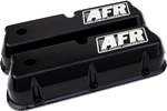 AFR CNC Engraved SBF Tall Valve Covers, Black Powder Coat