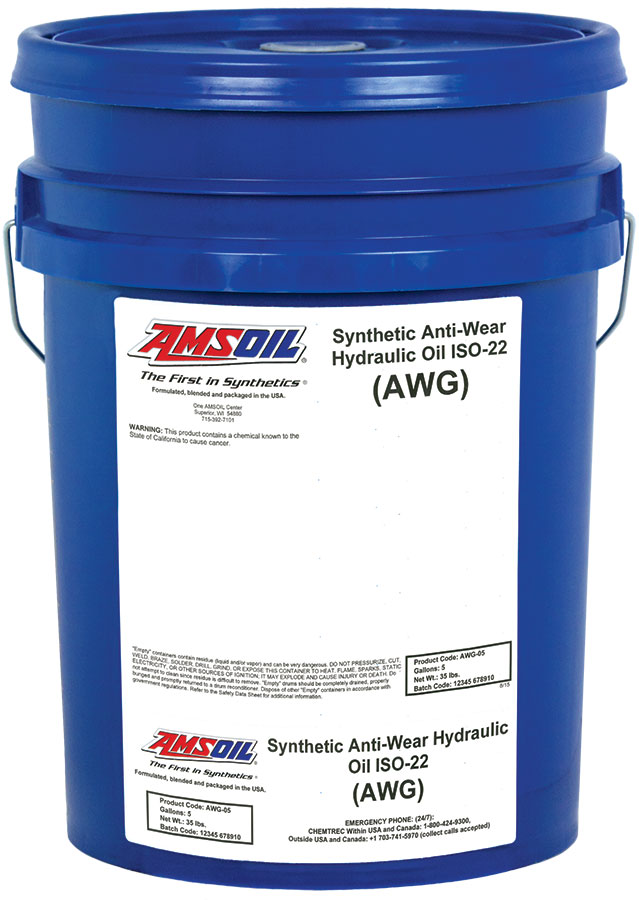 Synthetic Anti-Wear Hydraulic Oil - ISO 22 - 5 Gallon Pail