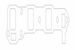 060" Fiber Intake Manifold Gasket Pair, Stage II Heads. Pair