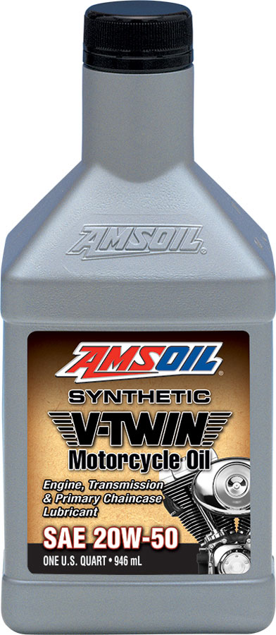 20W-50 Synthetic V-Twin Motorcycle Oil - Quart