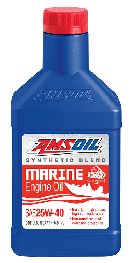 25W-40 Synthetic Blend Marine Engine Oil - Quart