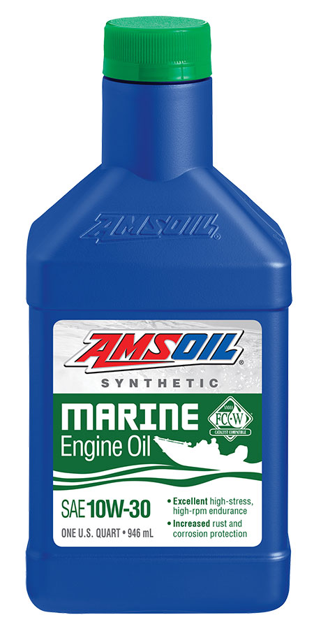 AMSOIL 10W-30 Synthetic Marine Engine Oil - Quart