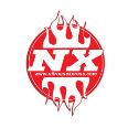 NX ROUND LOGO TRAILER STICKER W/ FLAMES (SPECIFY COLOR)