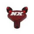 1/8NPT x -3 x -3  BILLET PURE-FLO  Y  FITTING (RED)