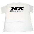 SMALL  WHITE T-SHIRT W/ BLACK NX