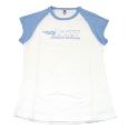 LARGE WHITE/BABY BLUE LADY CAP SHIRT