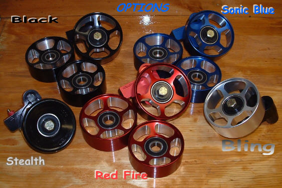 Individual Hard anodized Billet Pulleys