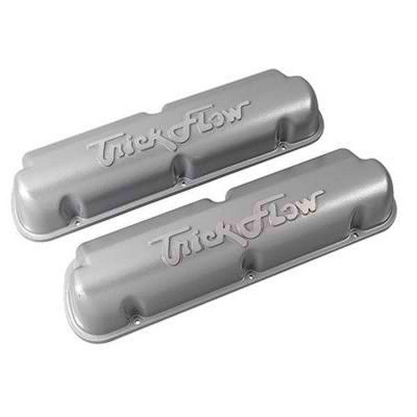 Valve covers, cast aluminum, standard height, silver