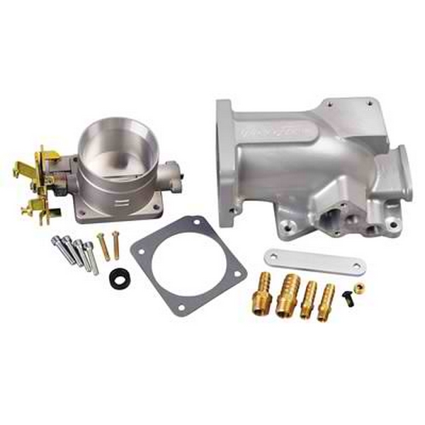 Intake Combo Kit, Upper Plenum/Throttle Body, 75mm, Silver Powdercoat, Alum