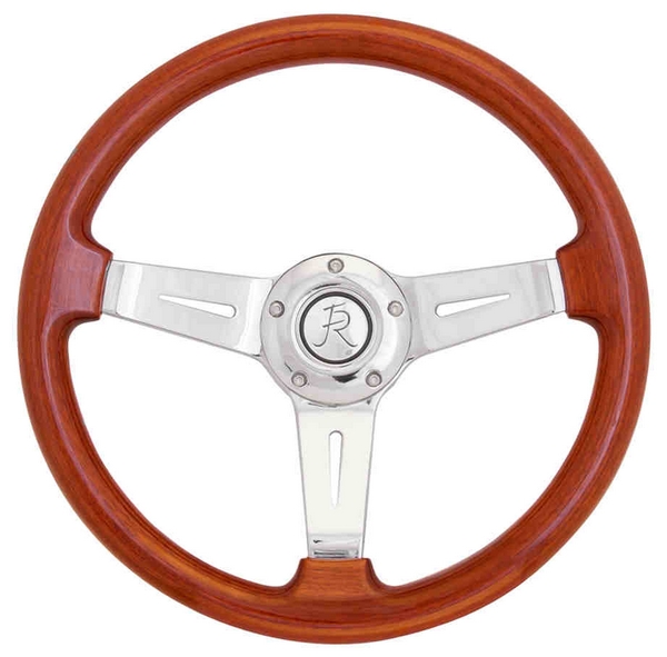 Woody's III Mahogany/Chrome 3 Spoke Wheel